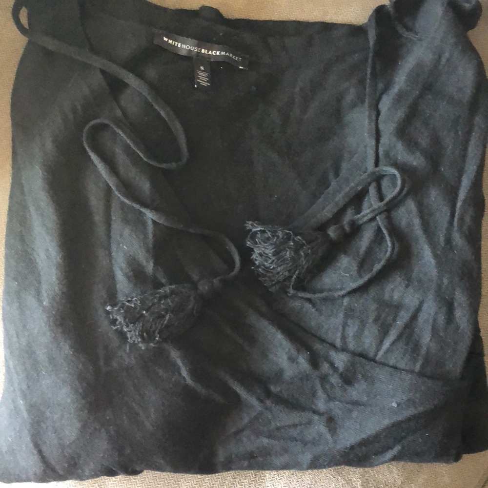 Black Wrap Sweater